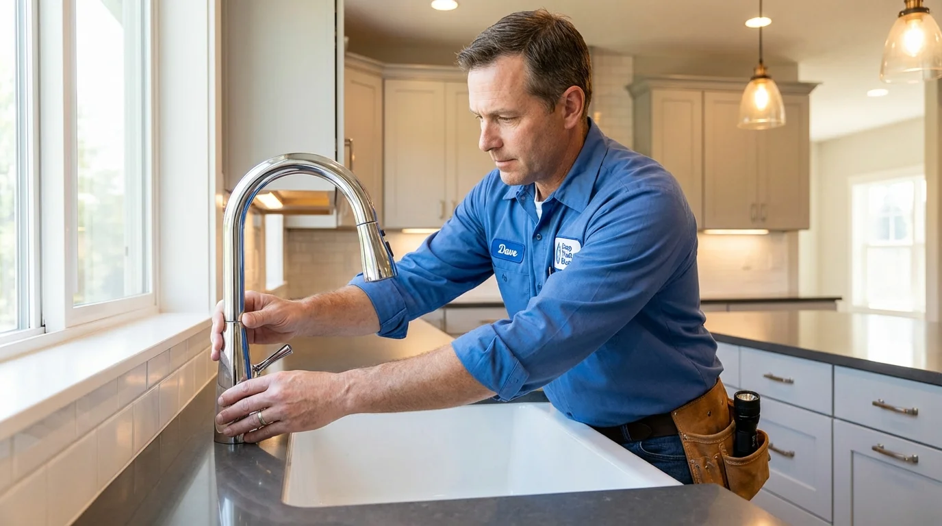 Kitchen faucet installation by Johns Plumbing LLC in Fort Bliss